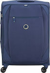 Delsey Rami Mittlerer Koffer Weich Blau mit 4 Räder Höhe 67cm