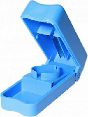 Natural Products Pill Organizer with Cutter Blue