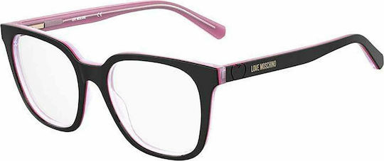 Moschino Love Plastic Eyeglass Frame Black MOL590 807