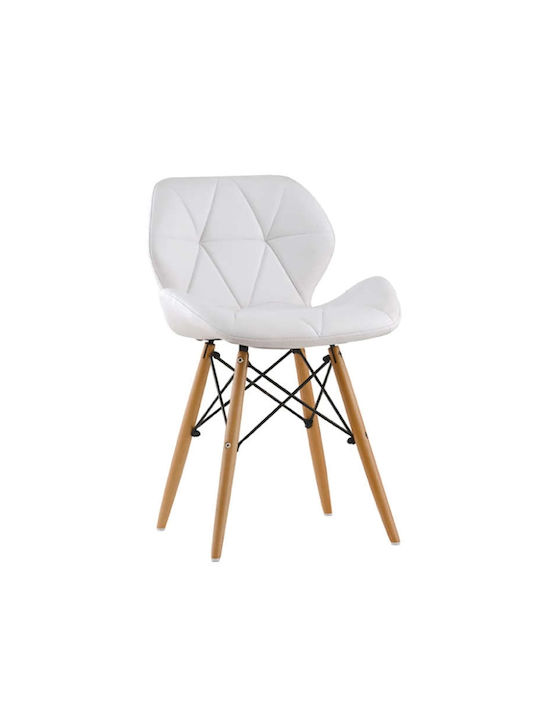Margo Dining Room Artificial Leather Chair White 47x53x72cm 10.0066