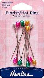 Pins with Coloured Pearl - Hemline