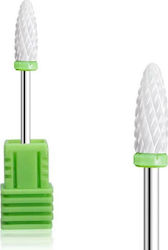 Safety Nail Drill Ceramic Bit with Cone Head Green