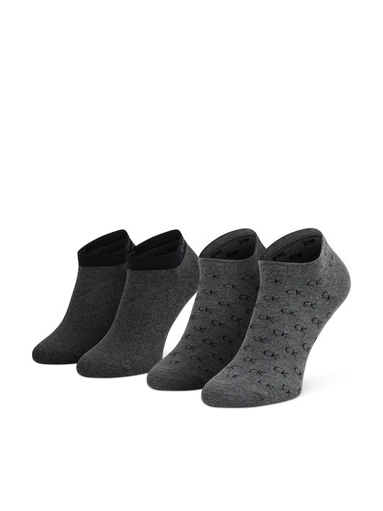 Calvin Klein Ανδρικές Κάλτσες με Σχέδια Γκρι 2Pack