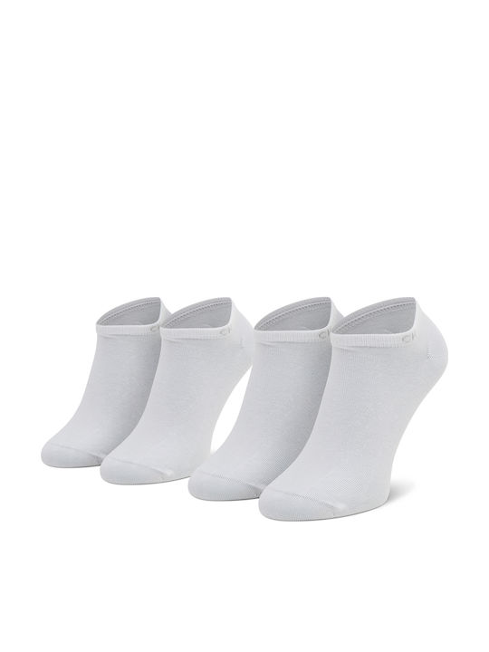 Calvin Klein Herren Einfarbige Socken Weiß 2Pack