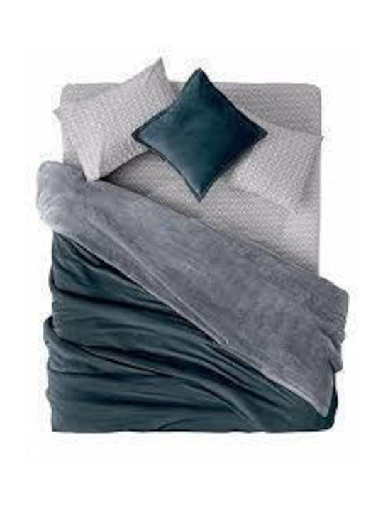 Guy Laroche Velvet Fleece Blanket Set Super Kin...