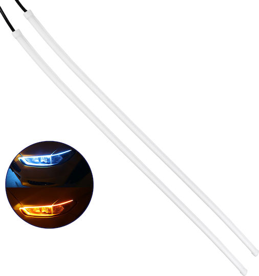 GloboStar Rectangular Rezistent la apă Faruri Auto LED Universal 12V 12W 60cm cu Alb Iluminare 2buc