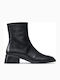 Leather Women's Ankle Boots Black