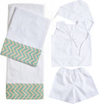 Nuova Vita Baptism Towel Set Λευκό