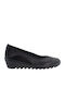 A206/22 Lederne Damen Ballerinas in Schwarz Farbe