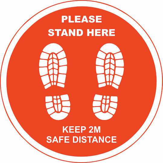 Задължителен знак Стойте тук "Please Stand Here" 17134