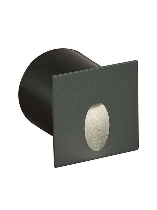 Viokef Serifos Wandmontierte Außenbeleuchtung Punkt LED IP54 3W mit Warmweißem Licht 8.4x8.4cm