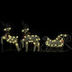 vidaXL Beleuchtet Weihnachtliche Metallisch Figur Rentier Gold Höhe 40cm