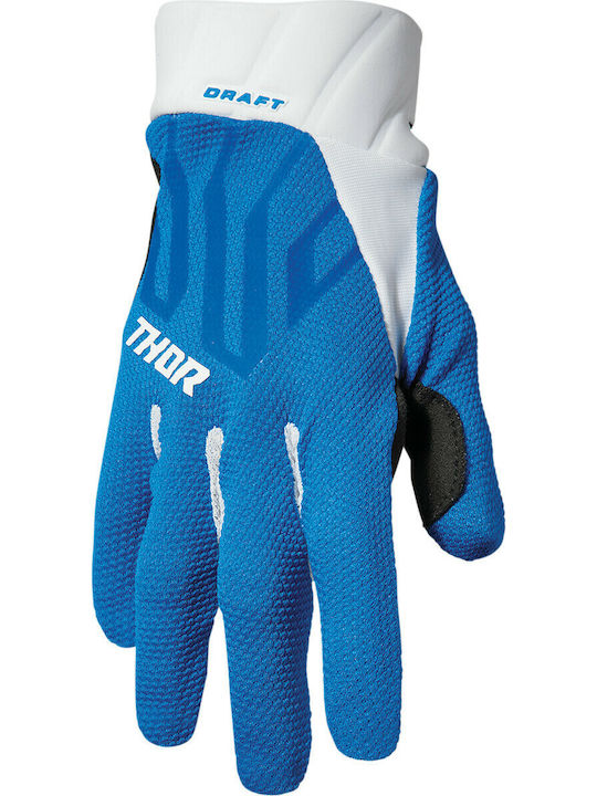 Thor MX Draft Summer Men's Motocross Gloves Blue/White