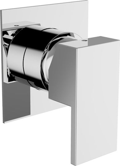 Ottone Meloda Lexus Μίκτης Μπαταρίας Εντοιχισμού Ντουζιέρας 2 Εξόδων Ασημί
