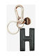 Legami Milano Keychain My H Metallic Monogram Black