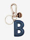 Legami Milano Keychain My Initial - B Metallic Monogram Blue
