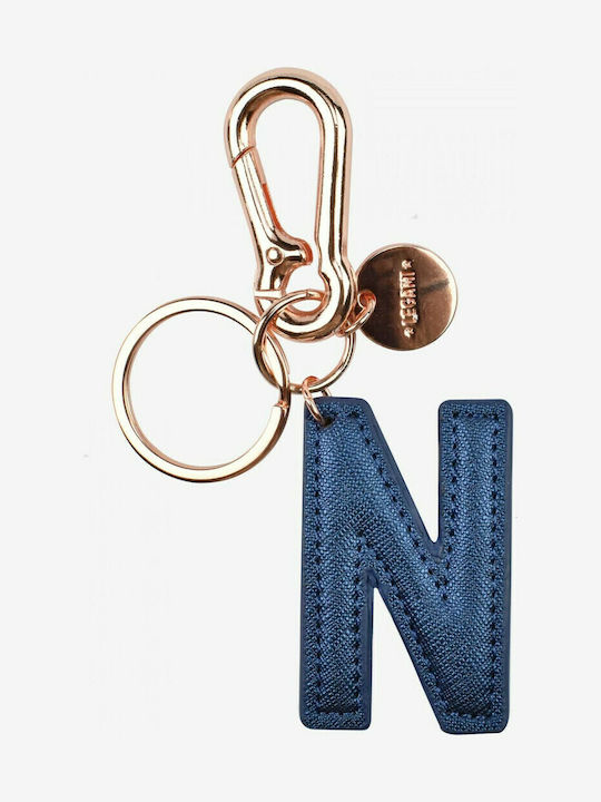 Legami Milano Keychain My Initial - N Monogram Blue