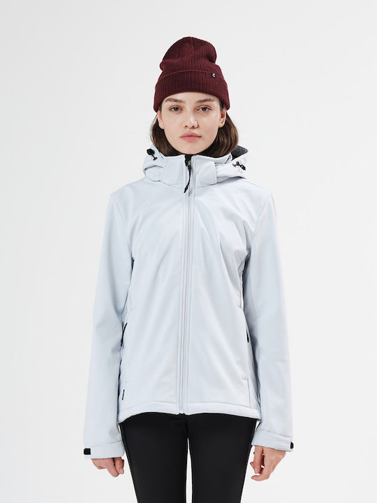 Emerson Softshell Γυναικείο Μπουφάν Ice White