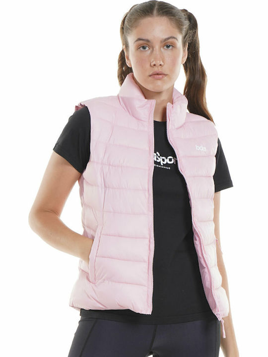 Scurtă Jachetă de femei Fără mâneci Puffer Roz