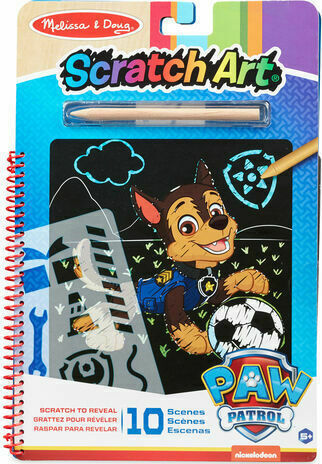 Melissa & Doug Рязане на хартия Scratch Art Paw Patrol Chase за Деца 5+ години+ Години