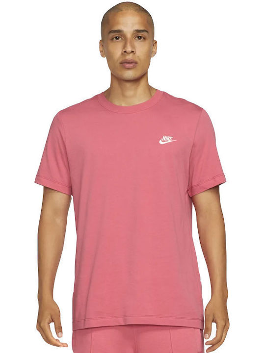 Nike Club Men's Short Sleeve T-shirt Archaeo Pink