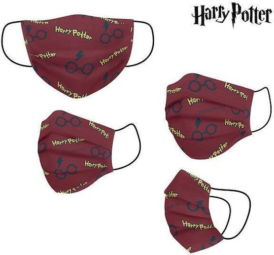 Harry Potter Reutilizabilă Mască Textilă de Igienă pentru Copii Mască de protecție Țesătură pentru copii Roșu 1buc