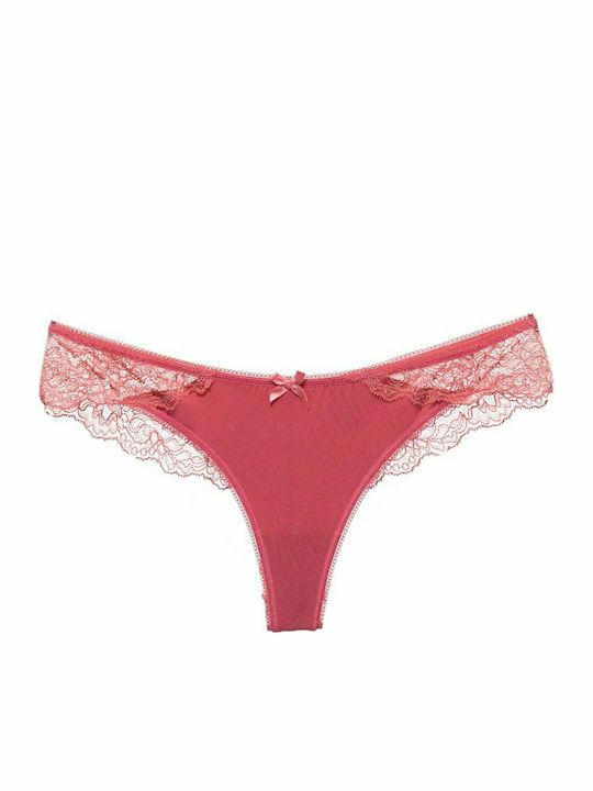 Dreams by Joyce Women's Brazil with Lace Burgundy