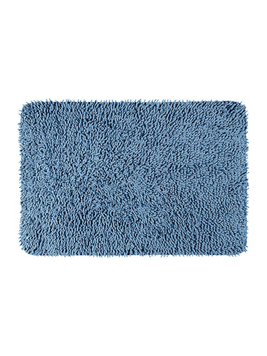 Beauty Home Non-Slip Cotton Bath Mat 3341TP Blue 60x90cm