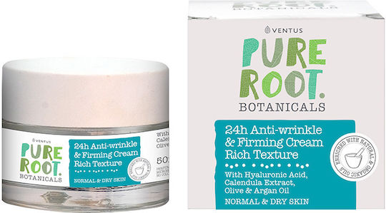 Imel Ventus Pure Root Botanicals Rich 24ωρη Ενυδατική Κρέμα Προσώπου με Υαλουρονικό Οξύ 50ml
