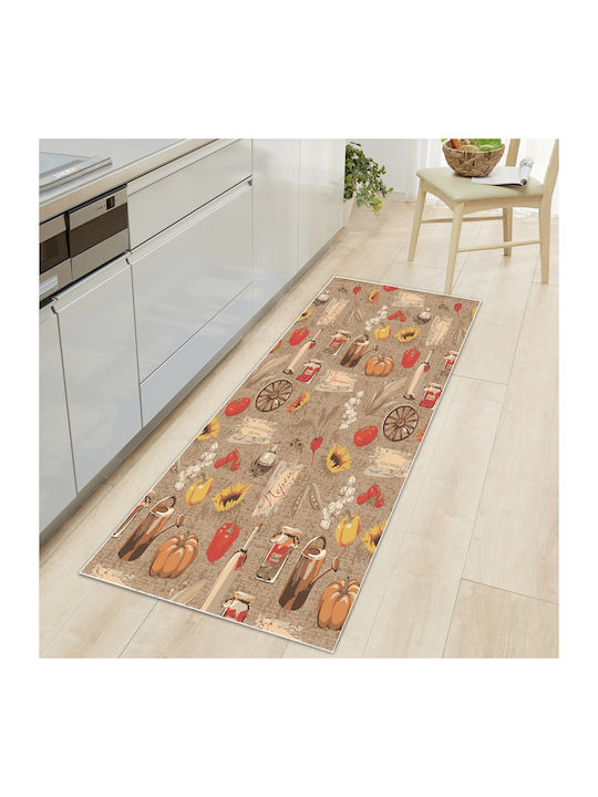 Dimcol Pumkin 253 Kitchen Anti-Slip Mat Runner Πολύχρωμο 67x150cm