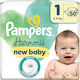 Pampers Πάνες με Αυτοκόλλητο Harmonie No. 1 για 2-5kg 50τμχ