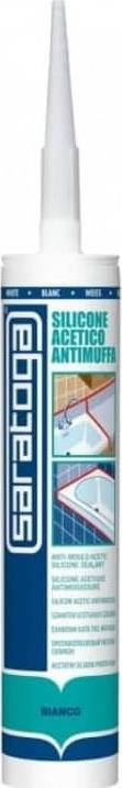 Silicone acetico SARATOGA antimuffa 280 ml bianco