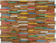 vidaXL 3D Wall Panels Made of Solid Teak Wood Multicolour 57x18x2cm 10 Pieces
