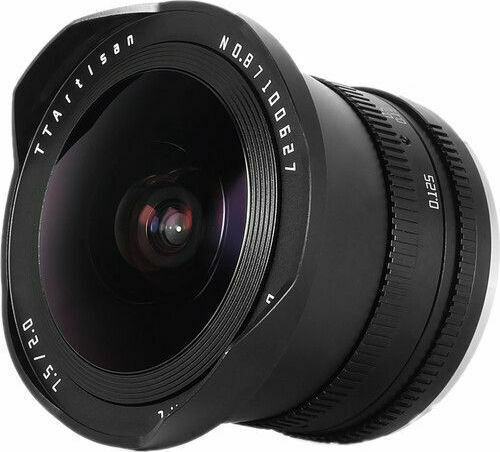 TTArtisan Obiectiv Foto Crop 7.5mm F/2 Ochi de Pește pentru Montaj Fujifilm X Negru