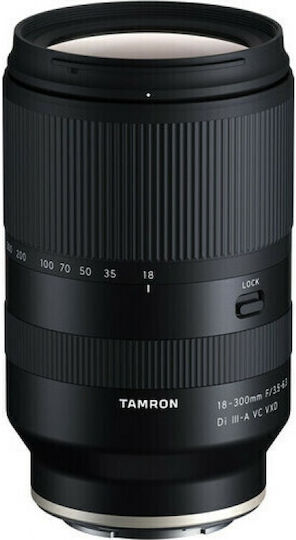 Tamron Crop Φωτογραφικός Φακός 18-300mm F/3.5-6.3 Di III-A VC VXD Super Telephoto για Sony E Mount Μαύρος