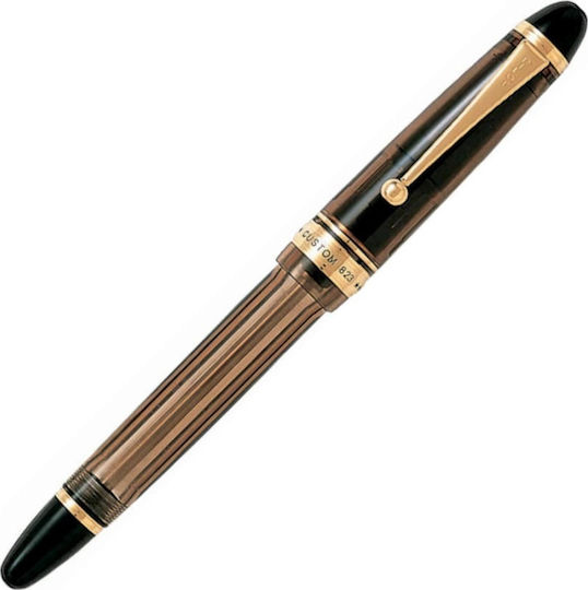Pilot Custom Πένα Γραφής Fine Καφέ με Μαύρο Μελάνι