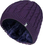 Heat Holders Beanie Beanie with Rib Knit in Pur...