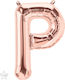 Балон Фолио Буква Ρ Розово злато 41бр Pink Gold