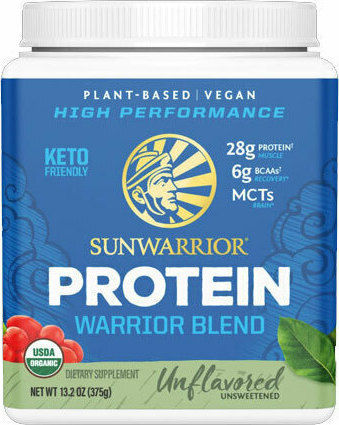 Warrior Blend Plant Based Биологична Без Глутен & Лактоза с Вкус Unflavoured 375гр