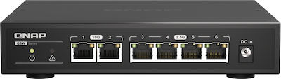 QNap QSW-2104-2T Unmanaged L2 Switch with 6 Ethernet Ports