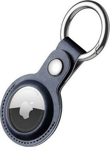 Mercury Leather Case Θήκη Μπρελόκ Δερμάτινη για AirTag σε Navy Μπλε χρώμα