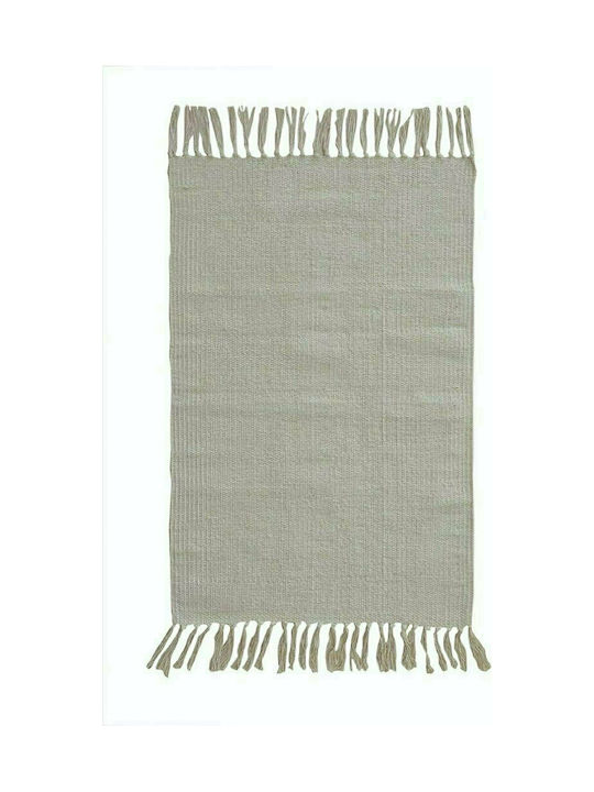 Klonaras Torino Rug Rectangular Cotton with Fringes Cream