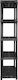 Plastic Outdoor Shelving Unit with 4 Shelves Black Storage 5 Levels Black Plastic 91.5x45.7x185cm
