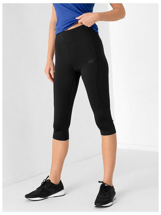 4F Ausbildung Frauen Capri Leggings Schwarz