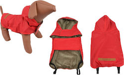 Woofmoda Waterproof Dog Coat with Hood Red 33 x 48cm