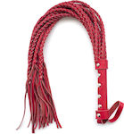 Naughty Toys Braided Flogger 74cm Whip in Red Color