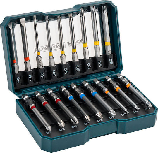 Bormann Pro BHT1580 Set 18 Screwdriver Bits Cross / Star/Torx