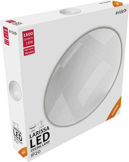 Avide ACLO33NW-18W-LAR Plafonieră de Tavan 32.5buc Albă cu LED Integrat