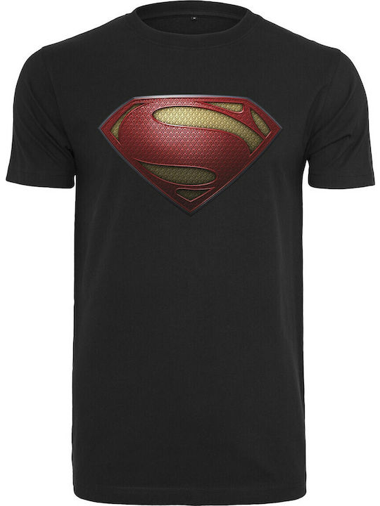 Merchcode Men JL T-shirt Superman Schwarz Baumwolle MC148