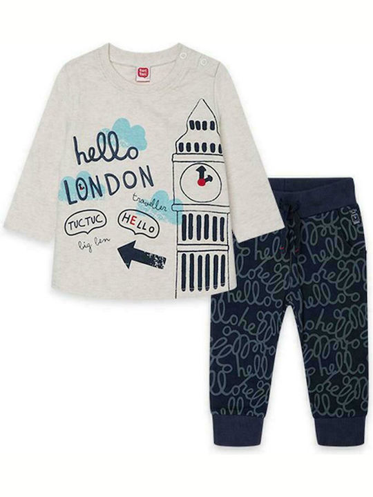 Kids Tracksuit With Top Beige 2 Pieces
